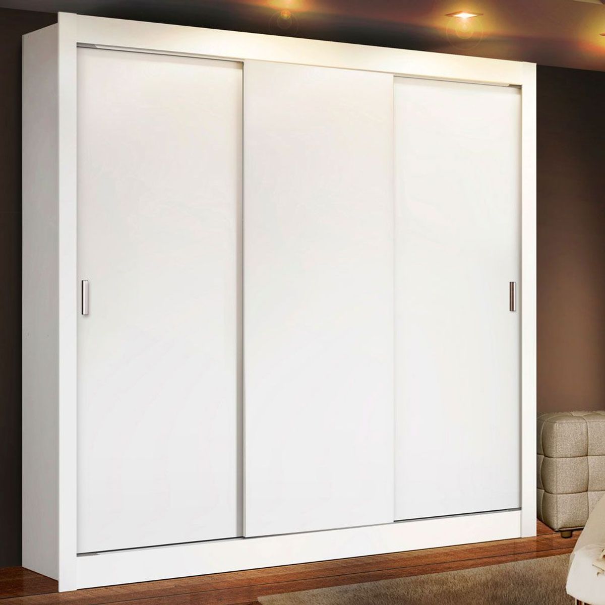 MADESA - Clóset Monaco 3 Puertas Corredizas Blanco 170 cm x 205 cm x 51 cm
