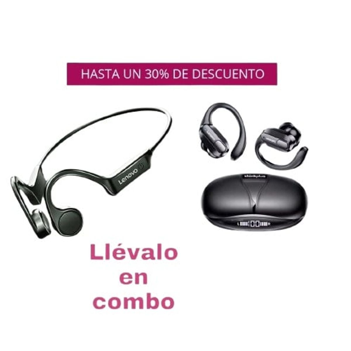 LENOVO - audifonos de iphone combo Xt80 y X4 de conduccion osea Lenovo