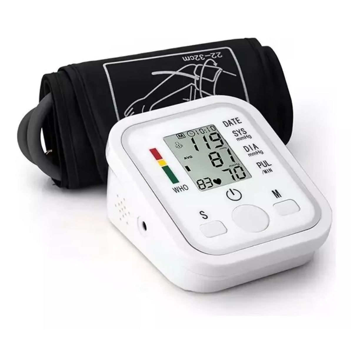 GENERICO - Tensiometro Digital De Brazo Alta Precisión Monitoreo Blanco Con Voz