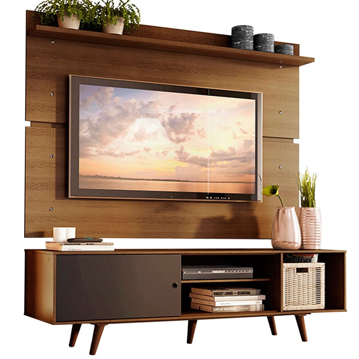 MADESA - Centro de Entretenimiento para TV Dubai Mesa y Panel Hasta 65 Pulgadas