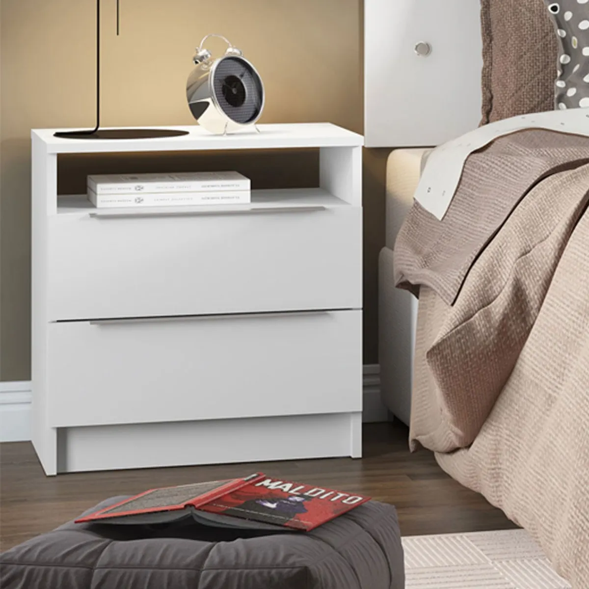 MADESA - Mesa de Noche Madesa con 2 Cajones