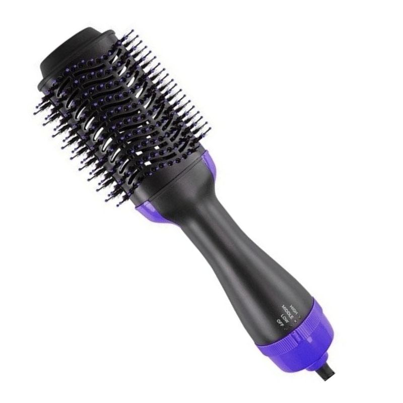 GENERICO - Cepillo Secador Aire Caliente 3 Velocidades Frizz Free - Morado