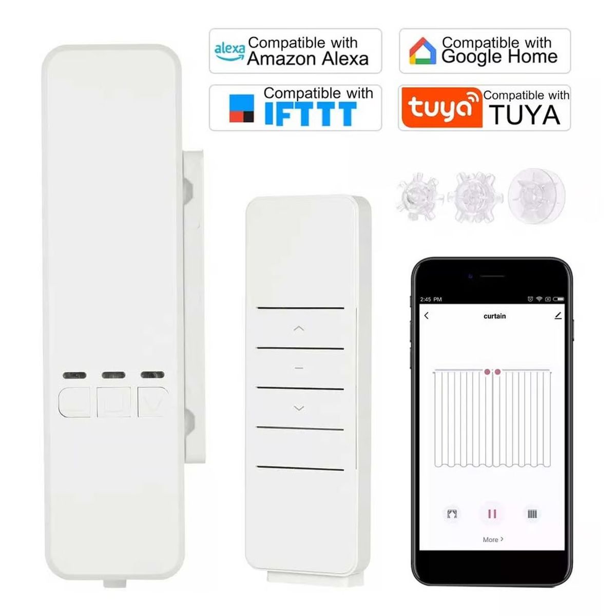 ONE PIXEL - Motor Para Persiana Cortina Inteligente Blackout Wifi Alexa