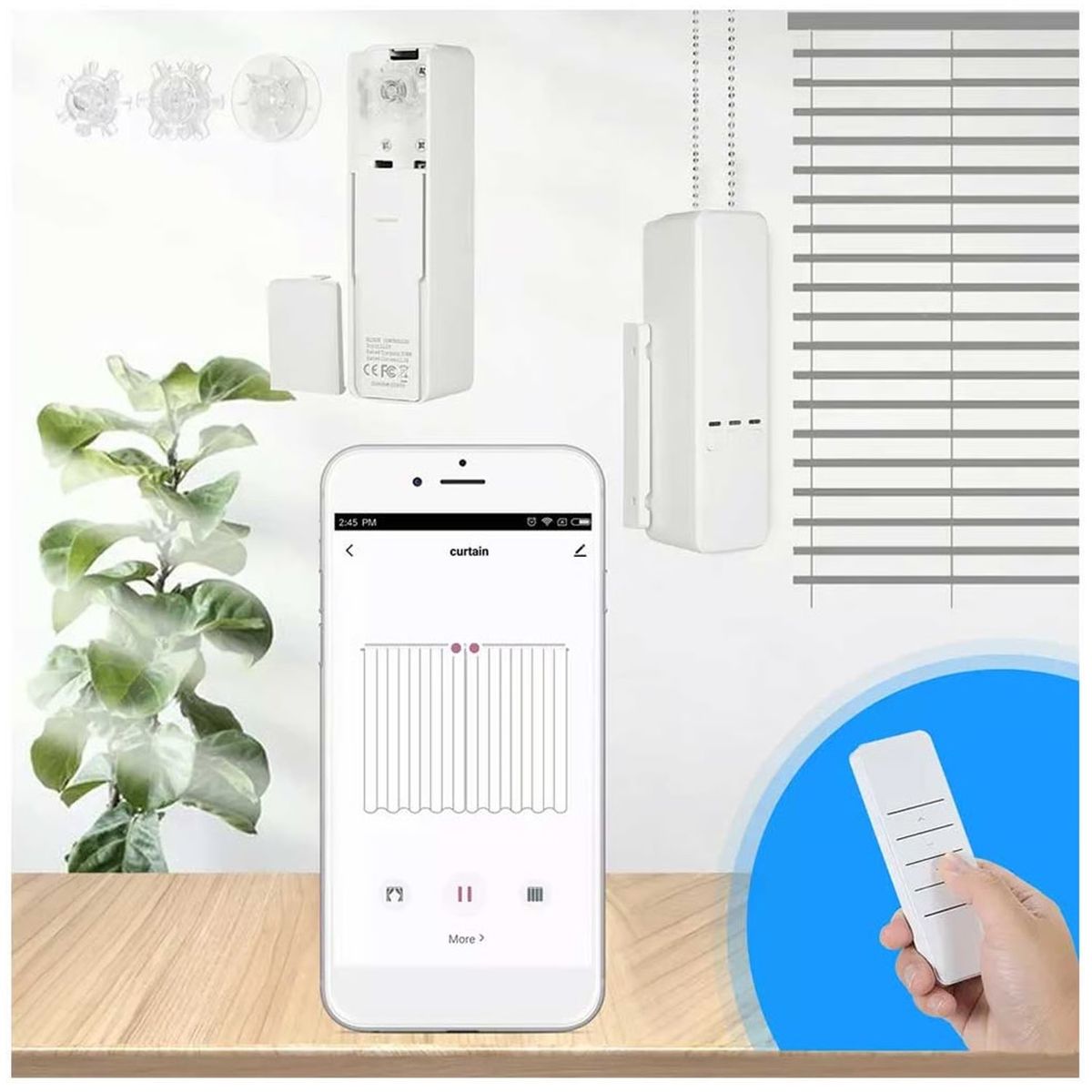 ONE PIXEL - Motor Para Persiana Cortina Inteligente Blackout Wifi Alexa