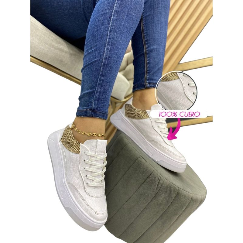 EVEGONZ - Tenis Casual en Cuero Zapato Urbano Confortable