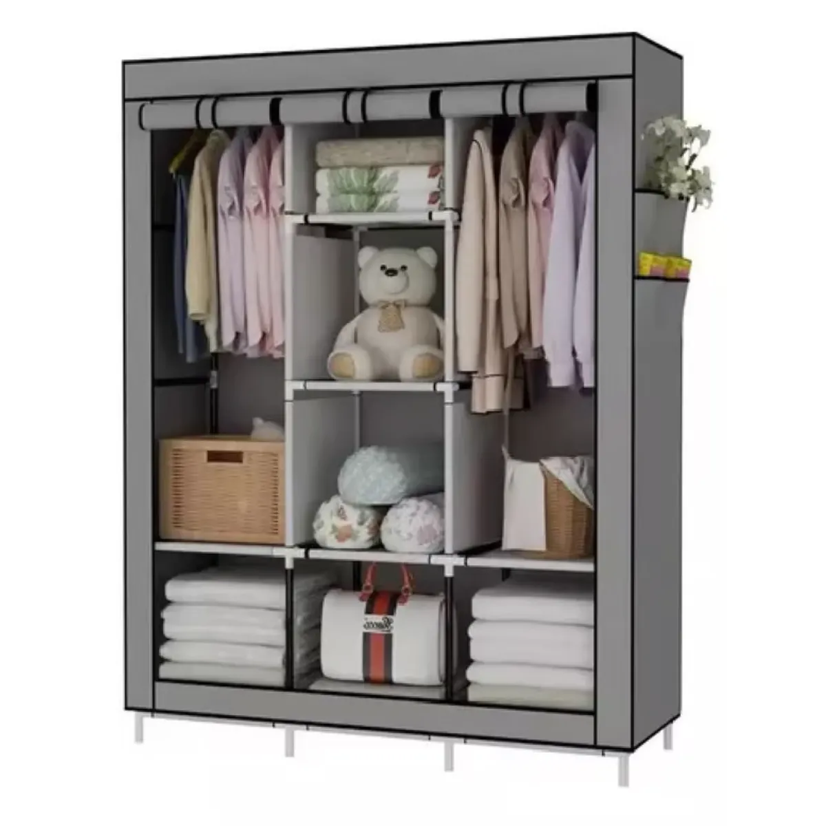 GENERICO - Armario organizador en tela 3 cuerpos 88130