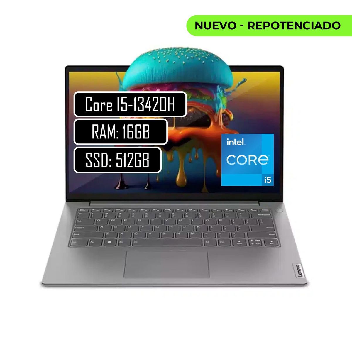 LENOVO - PORTATIL LENOVO INTEL CORE I5 13420H 16GB RAM - SSD 512GB - 14″ FHD - WIN 11 HOME