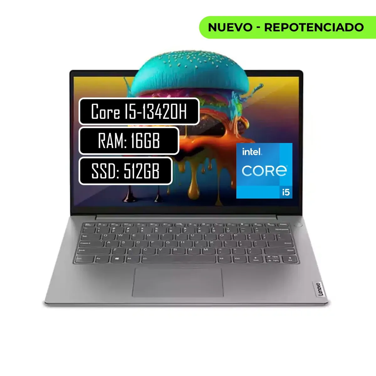 LENOVO - PORTATIL LENOVO INTEL CORE I5 13420H 16GB RAM - SSD 512GB - 14″ FHD - WIN 11 HOME