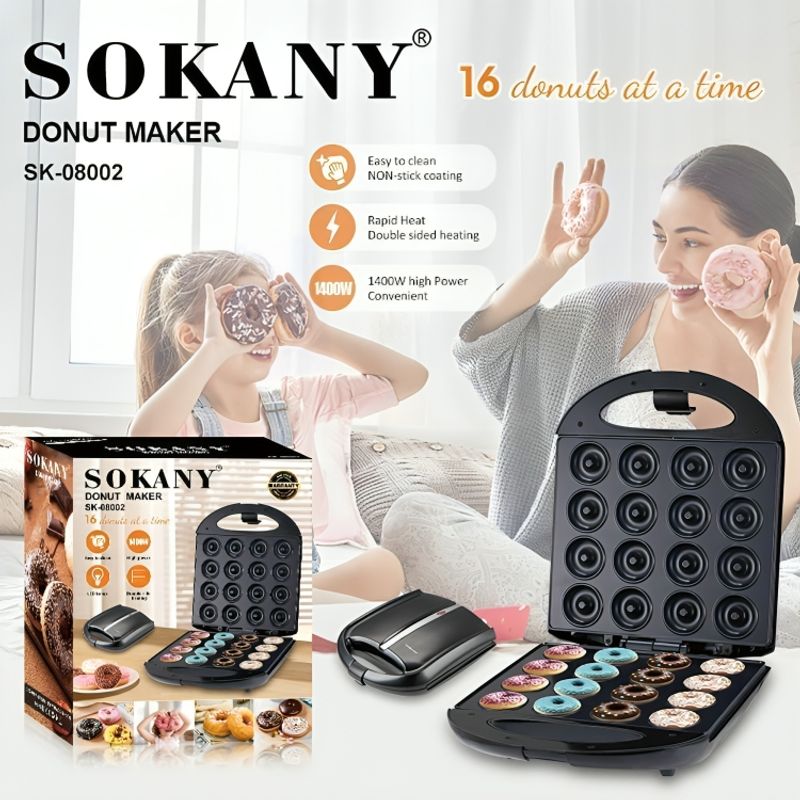 SOKANY - Máquina Mini Donas Rosquillas X 16 SokaNY