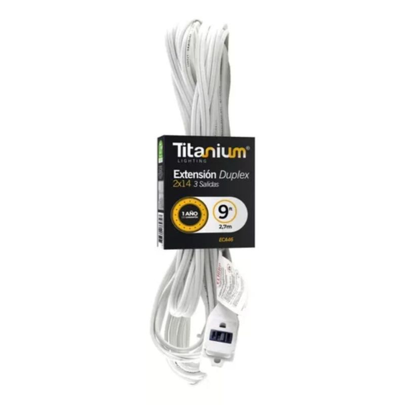 GENERICO - Extensión Eléctrica Multitoma Blanca 2,7 metros