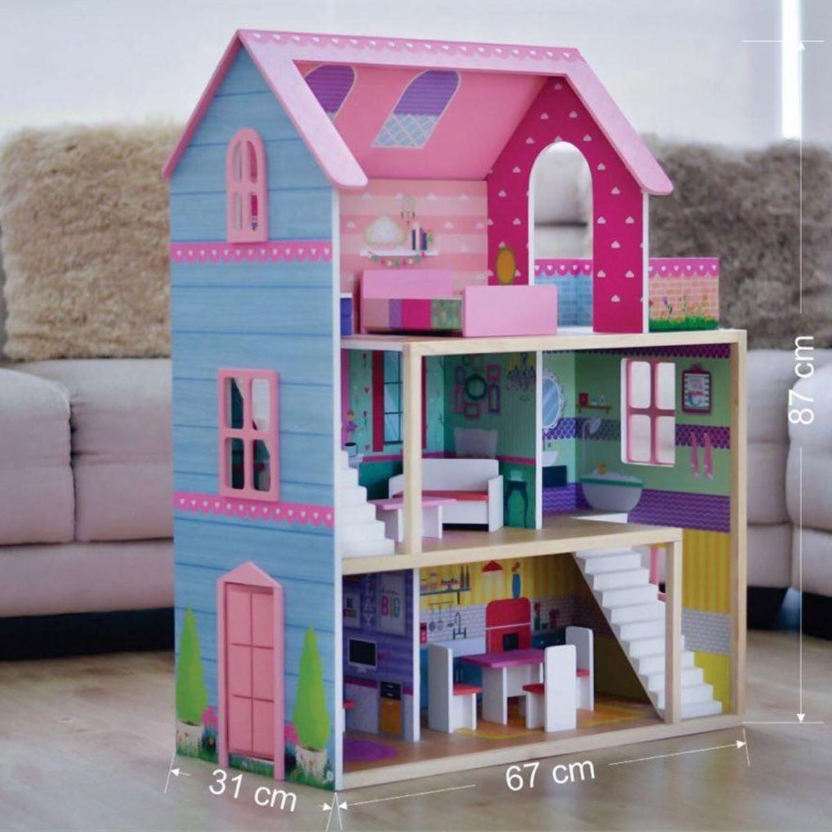 GENERICO - CASITA DE MUÑECAS EN MADERA