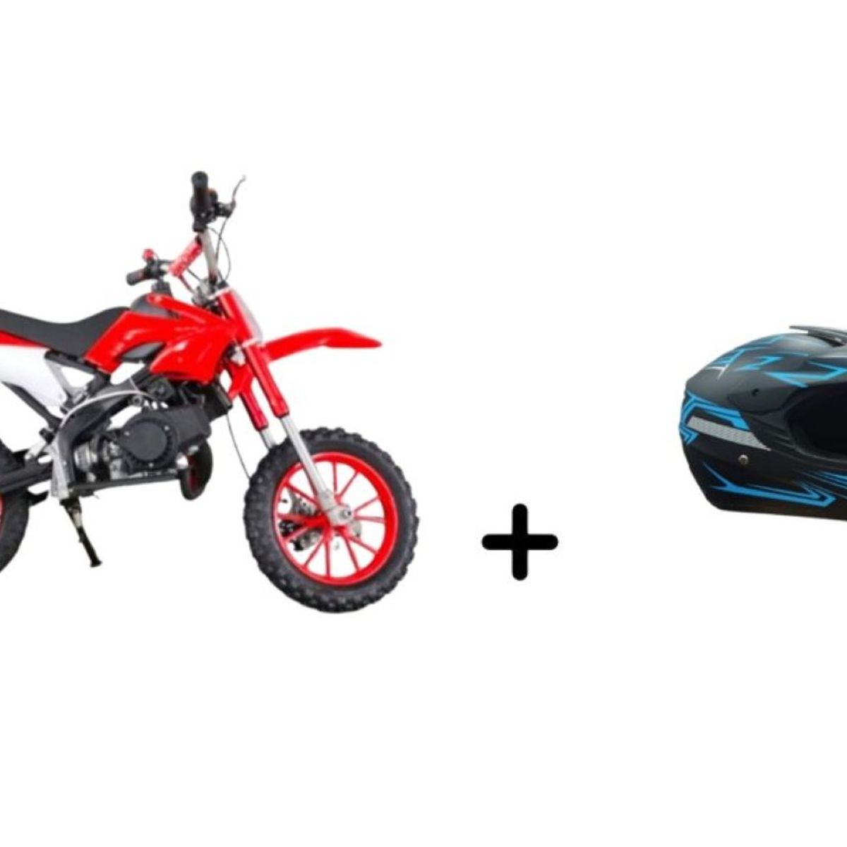 ZHOPI CO - Moto A Gasolina Para Niños 56 CC Dos Tiempos M4 Mas Casco