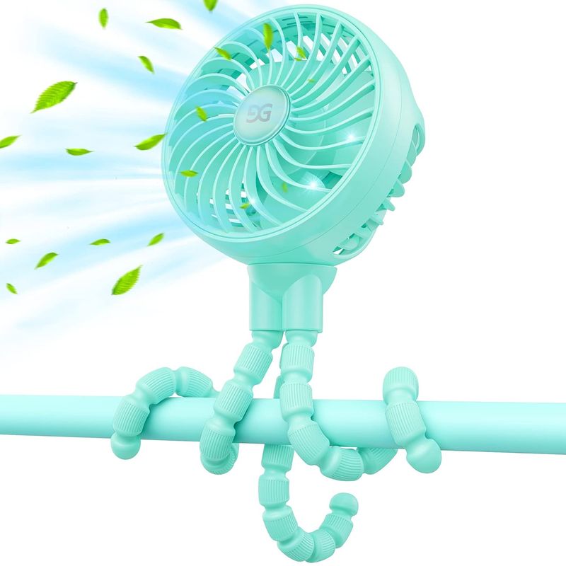 GENERICO - Ventilador Recargable Portatil Pulpo Para Coches Cunas Bebes