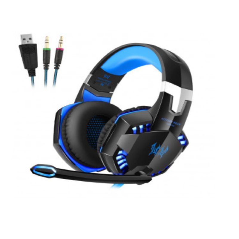 GENERICO - Audifonos Gamer Azul Usb