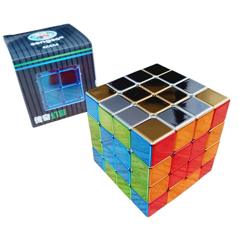 SHENGSHOU - 4x4 Metalizado Cubo Rubik Shengshou Metalico Speed Brillante