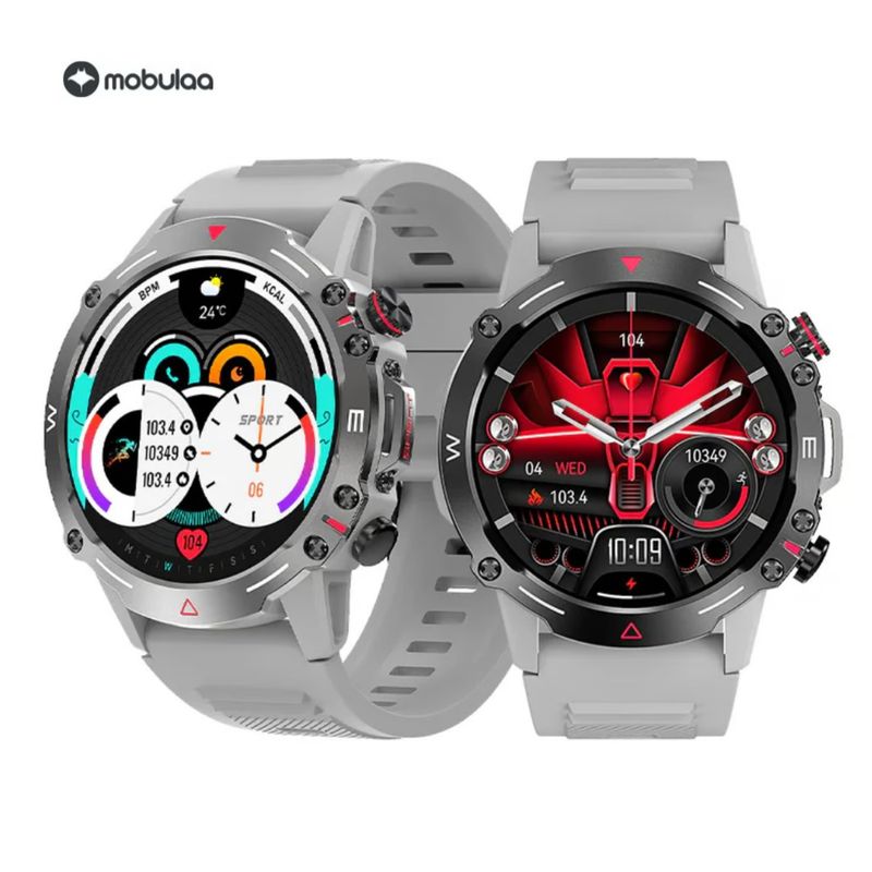 MOBULA - Reloj inteligente Mobulaa AMOLED Modelo TANK 5 - Gris