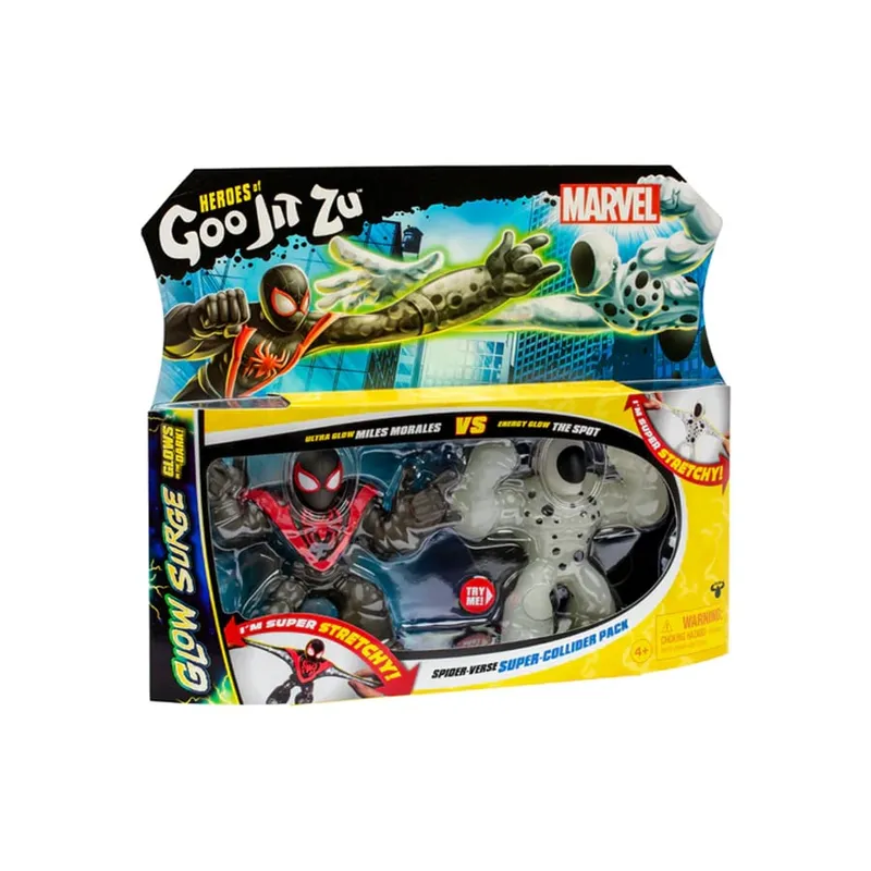 BOING TOYS - Goo Jit Zu Marvel Glow Surge Miles Morales Vs The Spot
