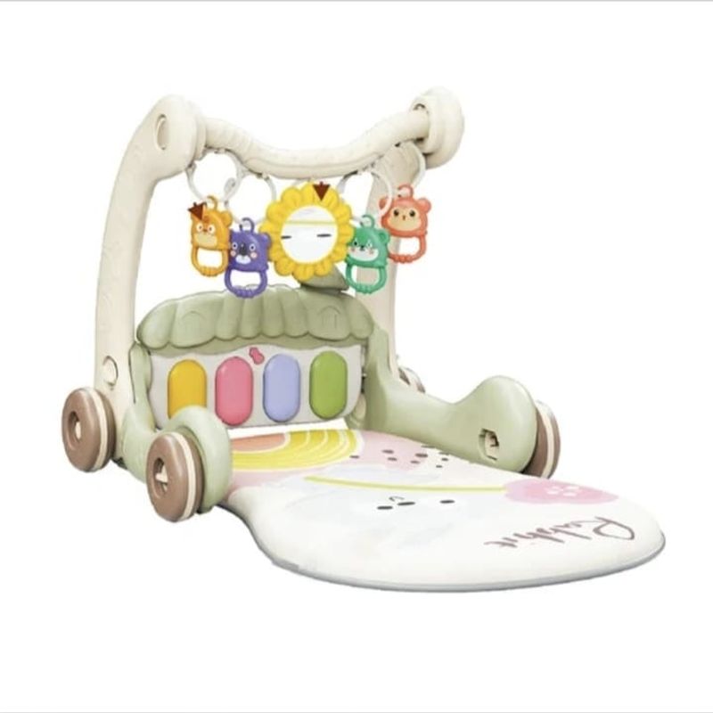 MY NEW BABY - Gimnasio Andadera 2en1 Tapete Didactico Piano Luces