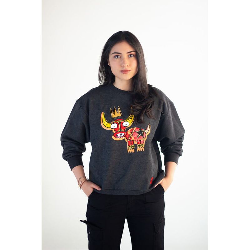 HAKISTORM - Saco Oversized HAKISTORM 100% algodón Sweater Bull Gray