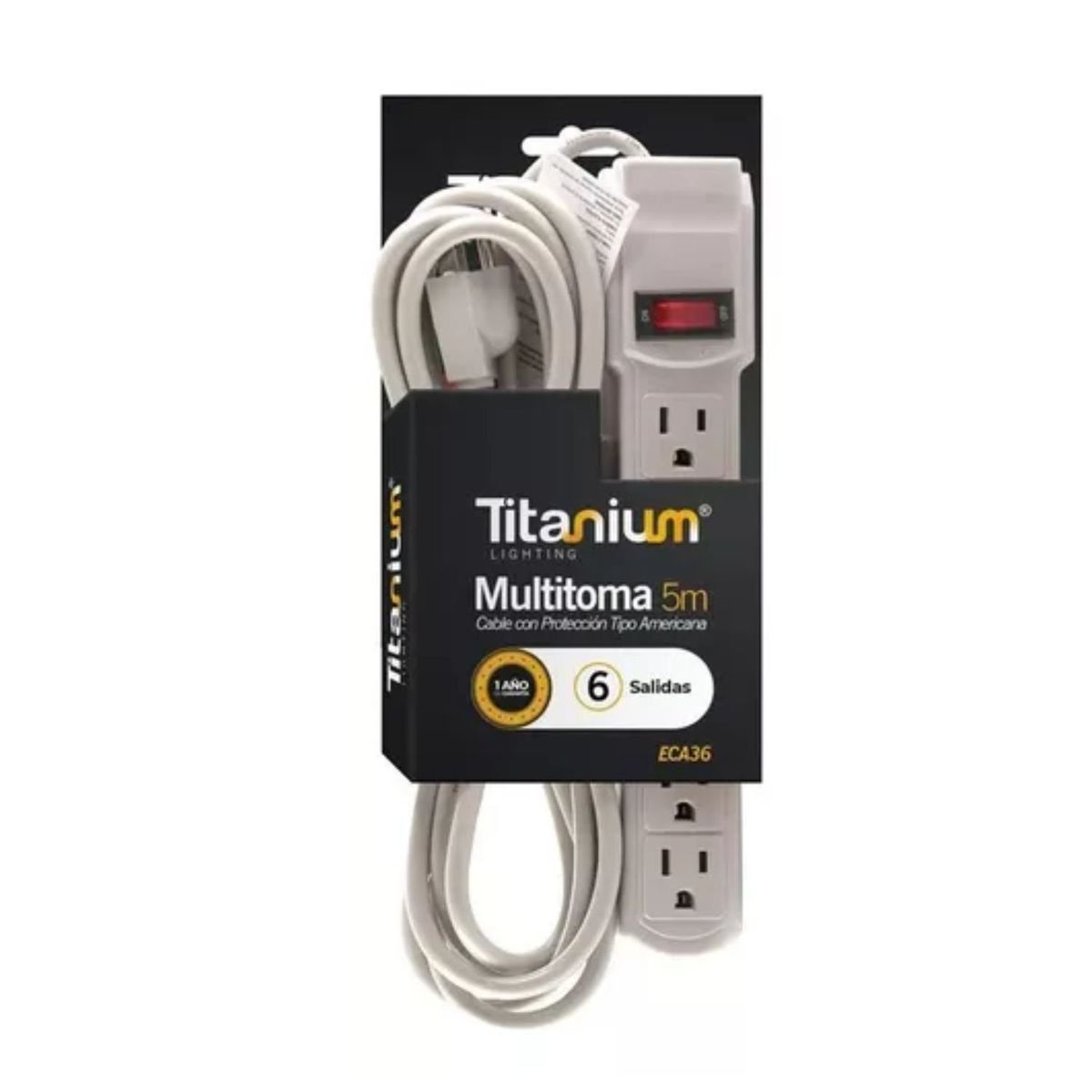GENERICO - Multitoma Regleta Eléctrica 6 Salidas 5 metros