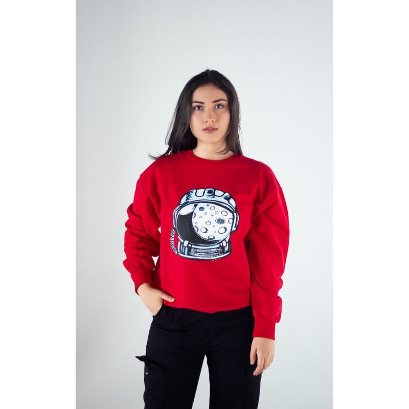 HAKISTORM - Saco Oversized HAKISTORM 100% algodón Sweater Astronaut Red
