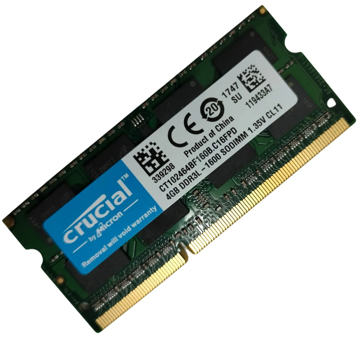 CRUCIAL - Memoria Ram Crucial Ddr3l 4 Gb 1.35v Portatil 12800-1600mhz