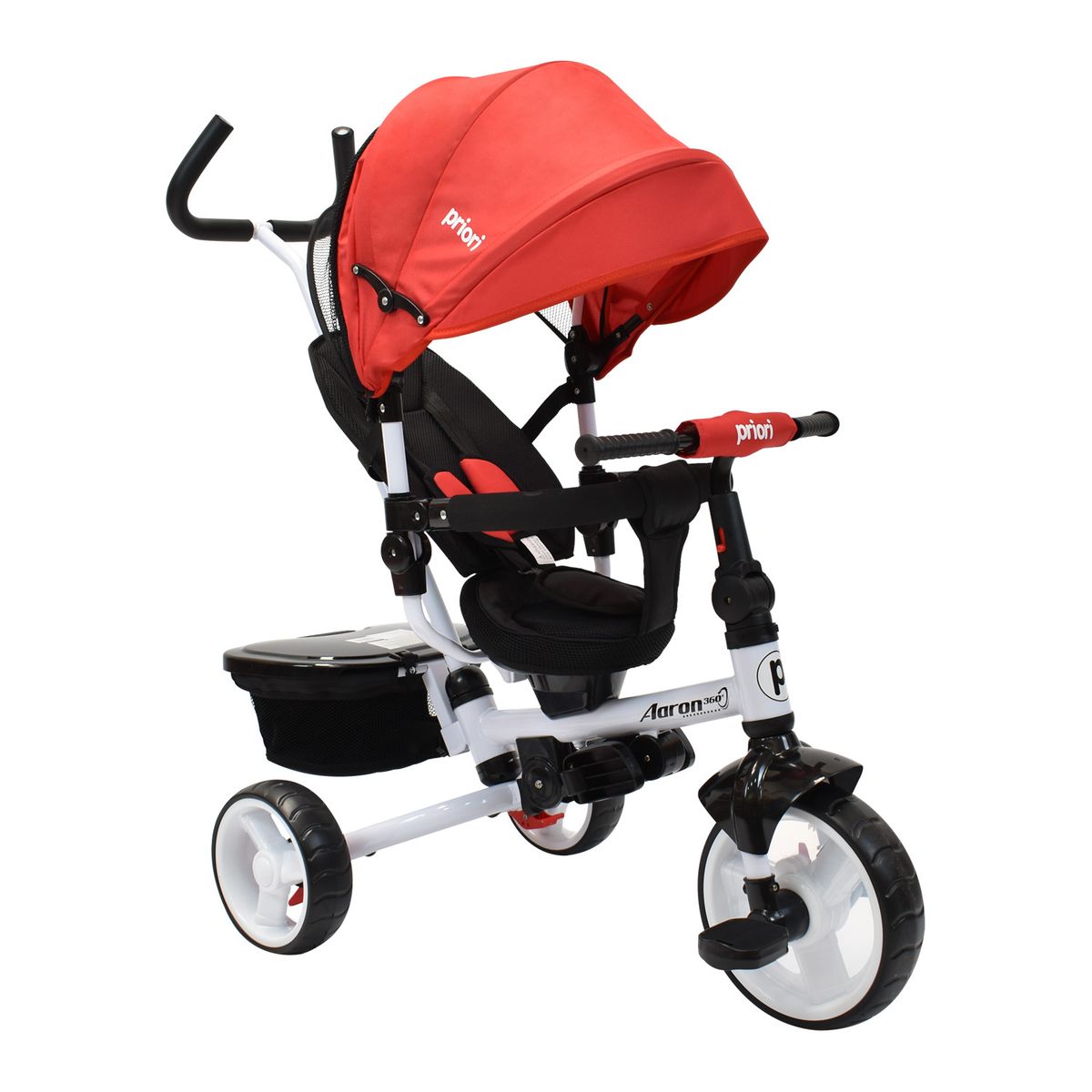 PRIORI - Triciclo Paseador 360 Plegable Aaron Priori Rojo
