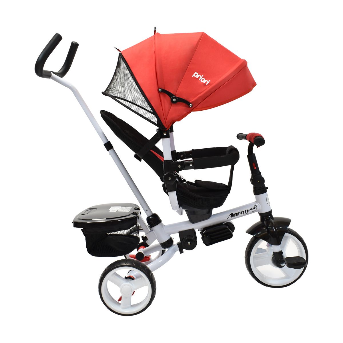 PRIORI - Triciclo Paseador 360 Plegable Aaron Priori Rojo