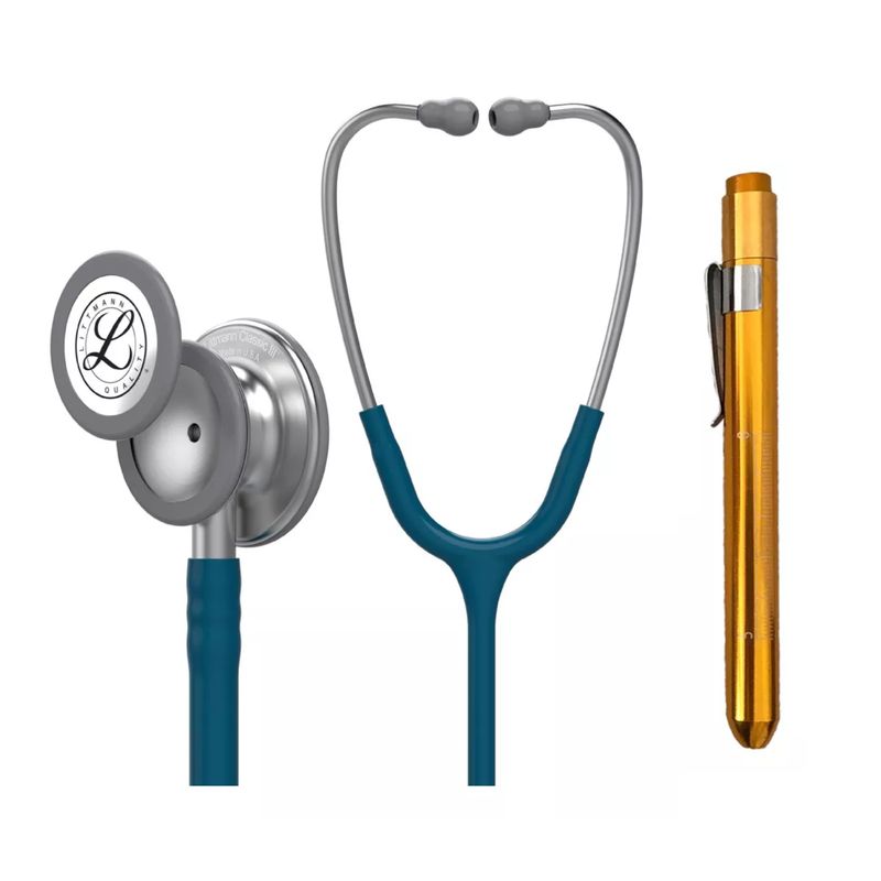 LITTMANN - Fonendoscopio Littmann Classic 3 Caribbean Blue ref. 5623 + Linterna