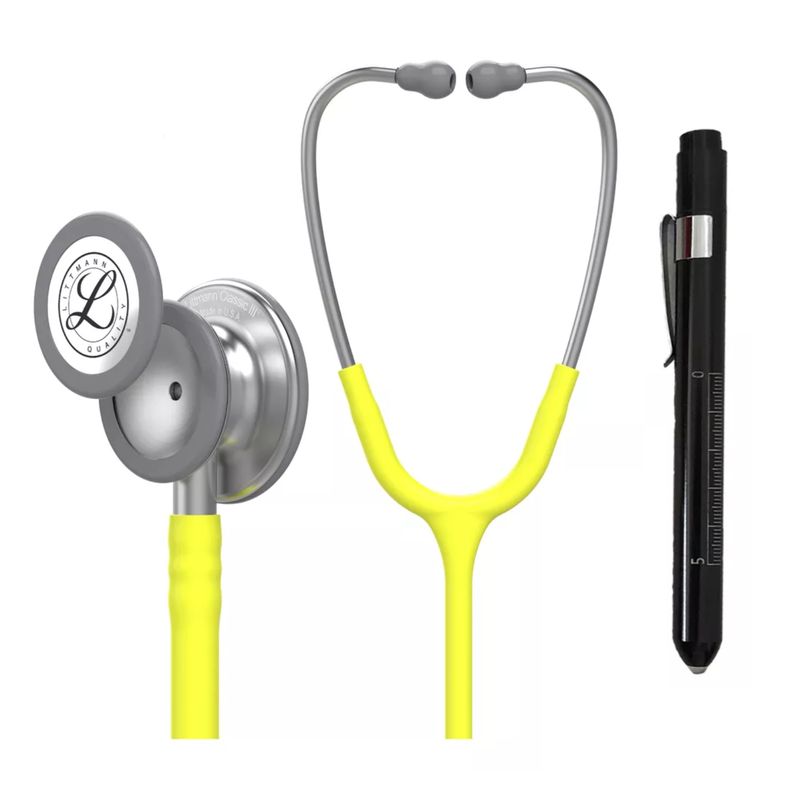 LITTMANN - Fonendoscopio Littmann Classic 3 Lemon Lime ref. 5839 + Linterna