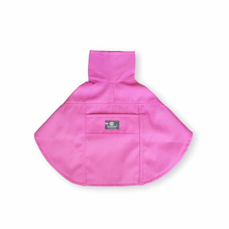 WAWAW - Capa impermeable para perro talla XL Magenta Cuello Alto