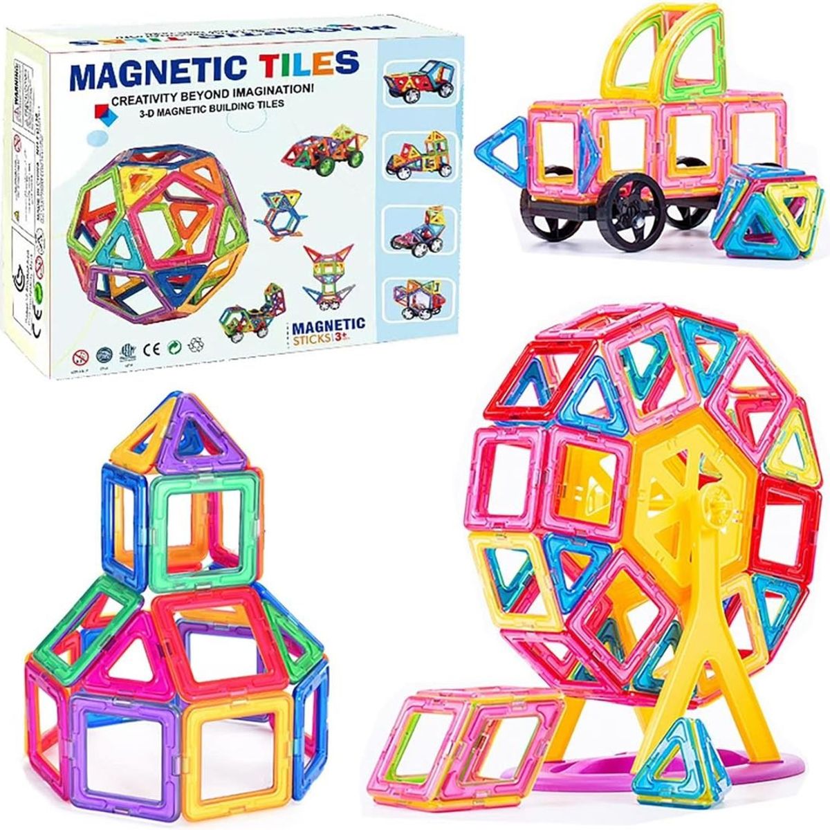 AGUGU STORE - Bloques Magneticos Construccion 118 Pcs Infantil Juguetes