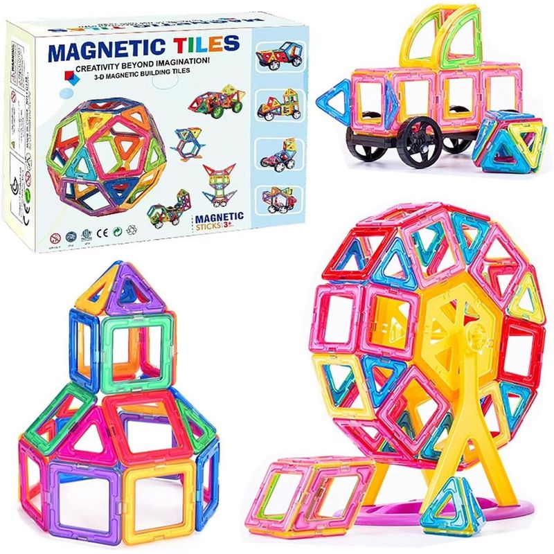 AGUGU STORE - Bloques Magneticos Construccion 118 Pcs Infantil Juguetes