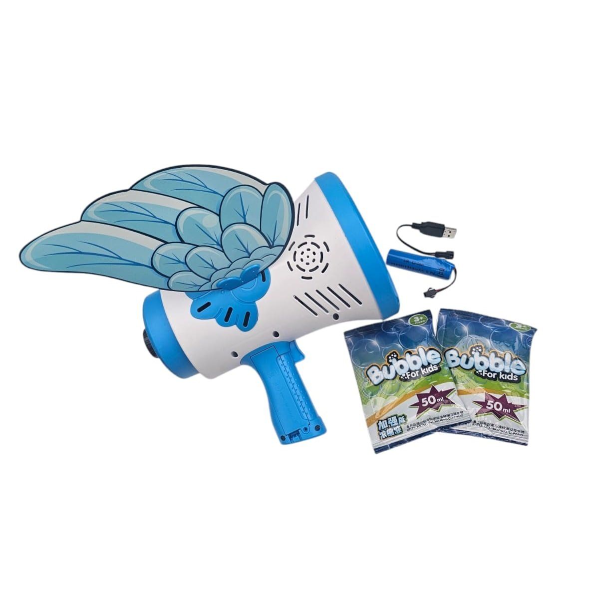 GENERAL - Burbujero Alas Recargable 39 Orificios 777-36A  Azul