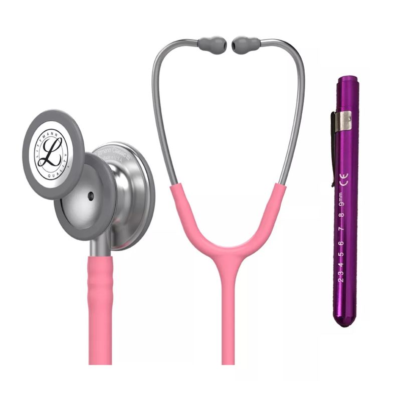 LITTMANN - Fonendoscopio Littmann Classic 3 Pearl Pink ref. 5633 + Linterna