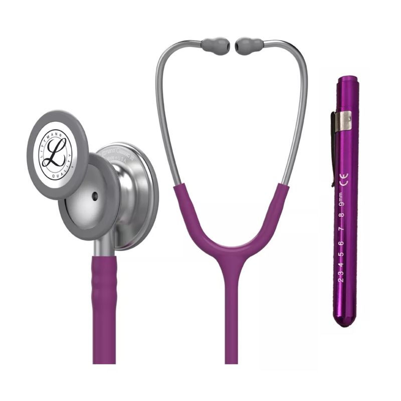 LITTMANN - Fonendoscopio Littmann Classic 3 Plum ref. 5831 + Linterna