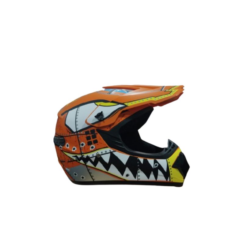 GENERICO - Casco Tipo Cross Para Niños Y Niñas Proteccion Pista
