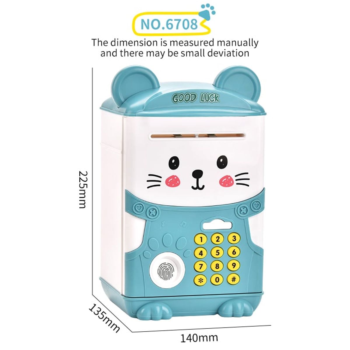 AGUGU STORE - Alcancia Electronica Con Huella Y Clave Infantil