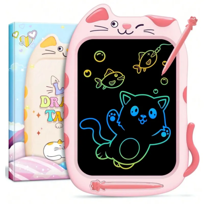 ONE PIXEL - Tablero LCD Mágico Dibujo y Escritura Gato Niños 10” Rosa