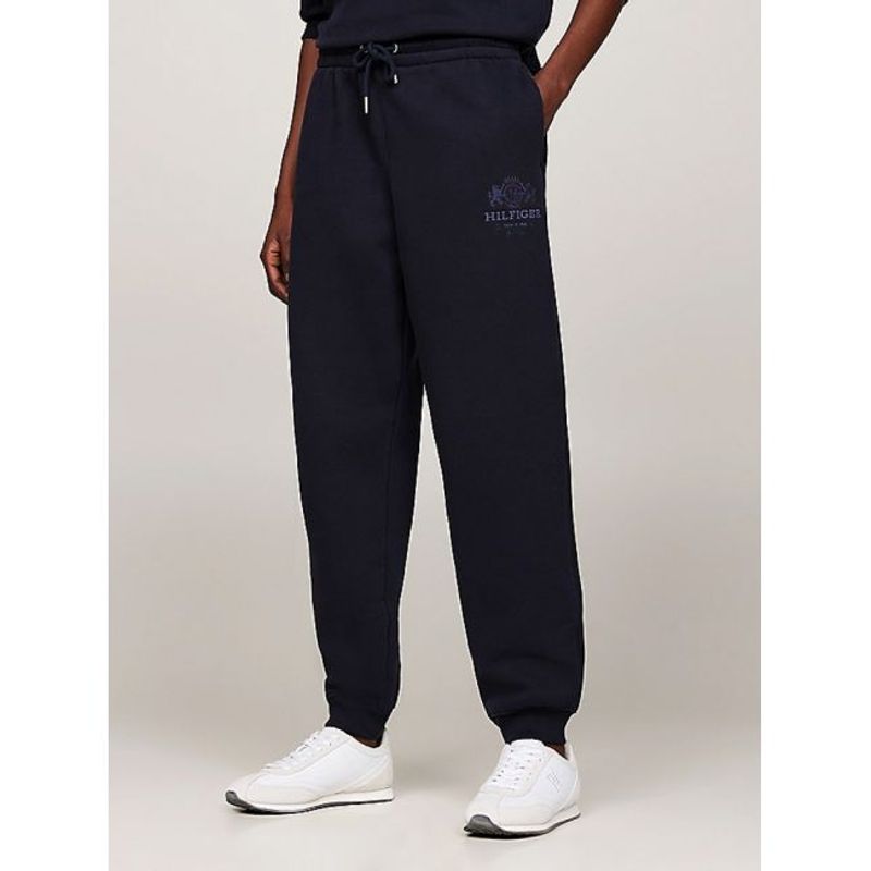 TOMMY HILFIGER - Joggers azul cónicos con logo bordado Tommy Hilfiger