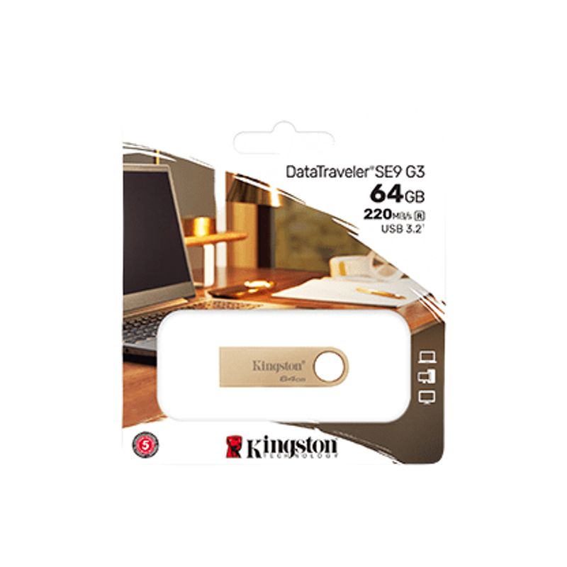 KINGSTON - Memoria USB 128GB Metal USB 3.2 Gen 1 DataTraveler SE9 G3