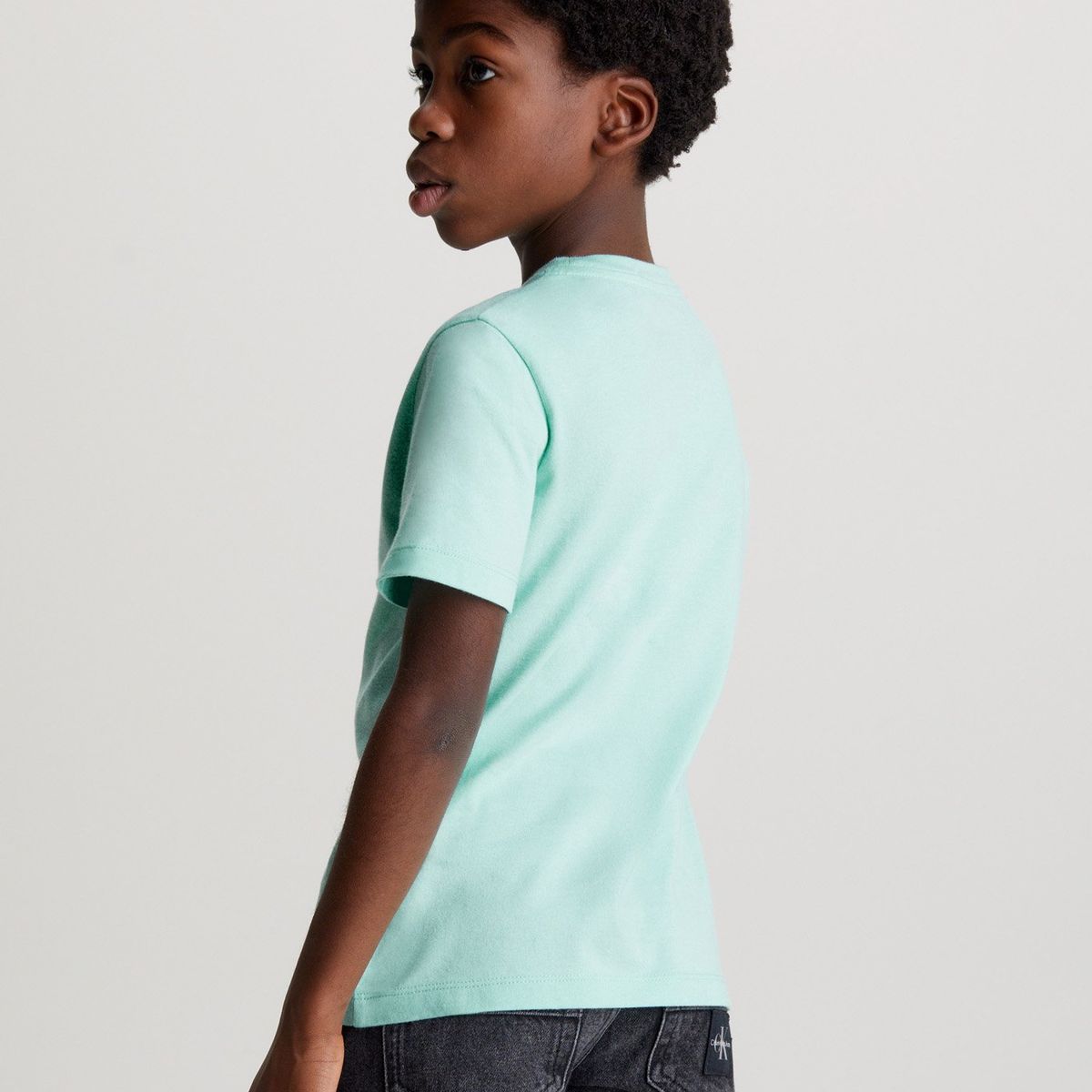 CALVIN KLEIN - Camiseta azul con logo en el pecho para niño Calvin Klein