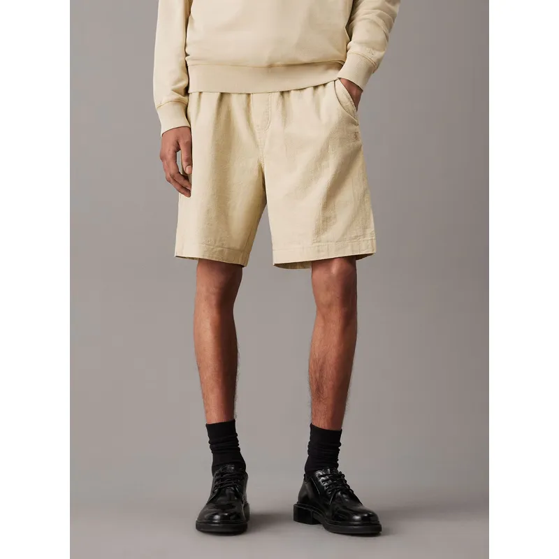 CALVIN KLEIN - Bermuda Beige De Algodón Texturizado Calvin Klein