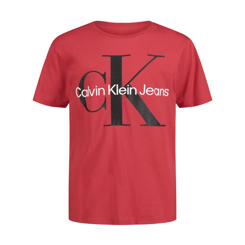 CALVIN KLEIN - Camiseta roja con monograma para niño Calvin Klein