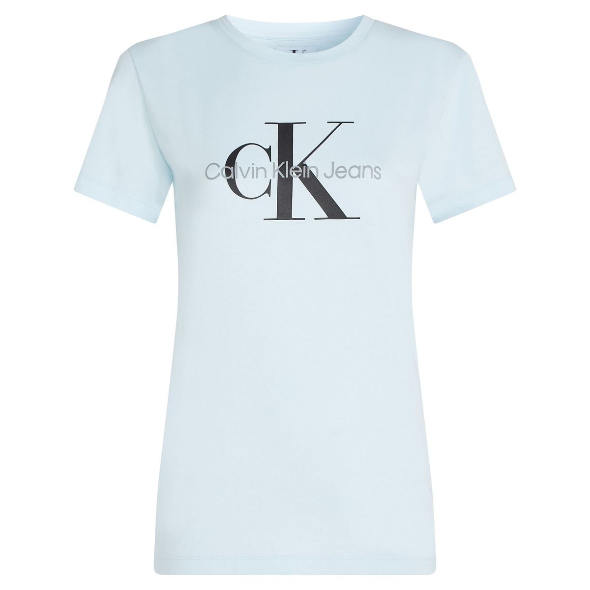 CALVIN KLEIN - Camiseta azul regular fit con logo Calvin Klein
