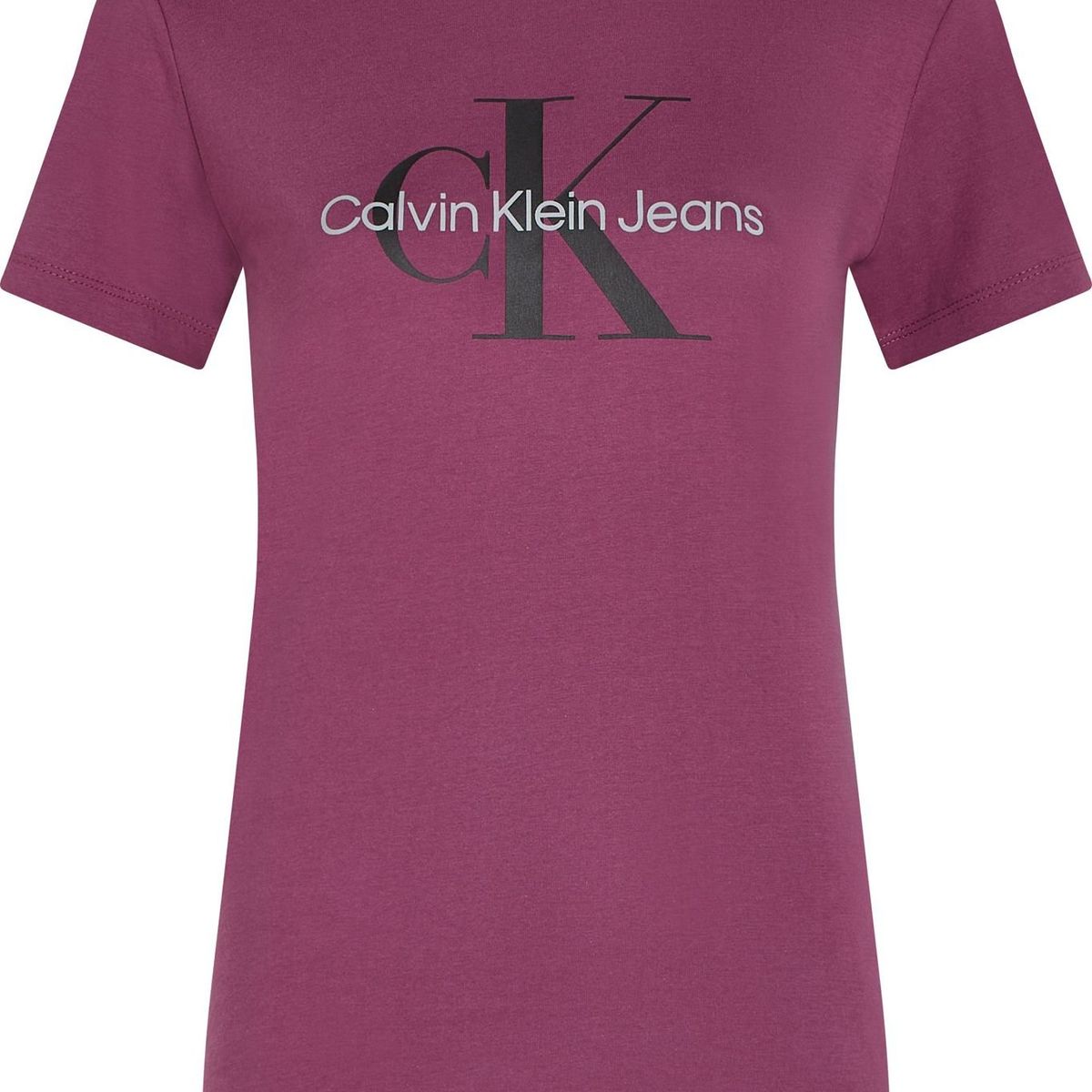 CALVIN KLEIN - Camiseta morado regular fit con logo Calvin Klein