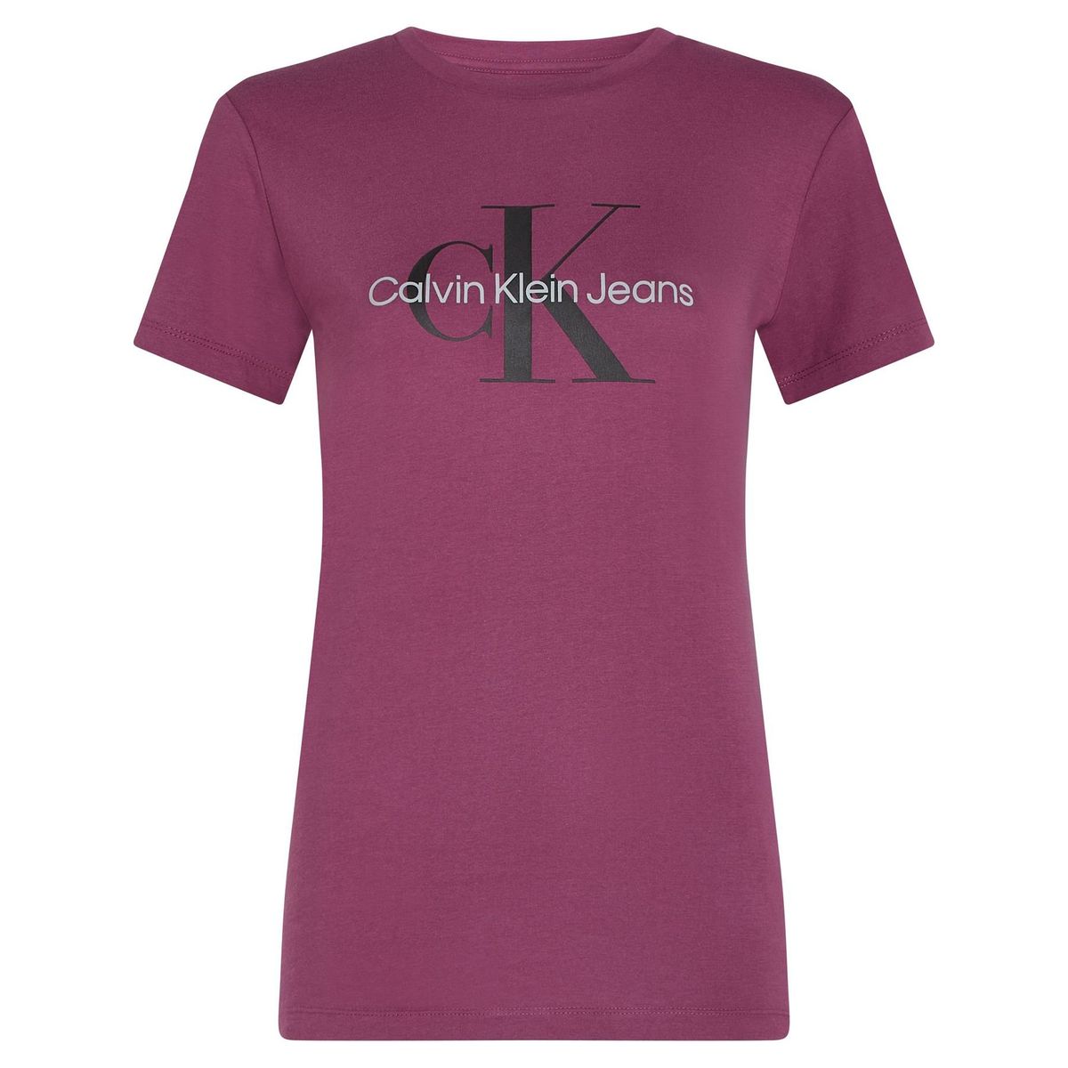 CALVIN KLEIN - Camiseta morado regular fit con logo Calvin Klein