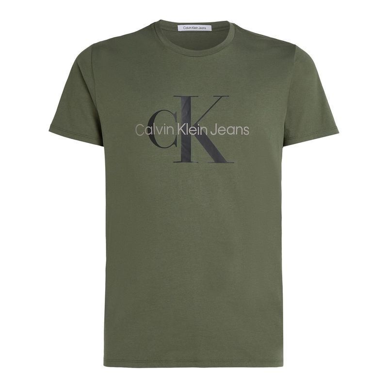 CALVIN KLEIN - Camiseta verde con logotipo Calvin Klein