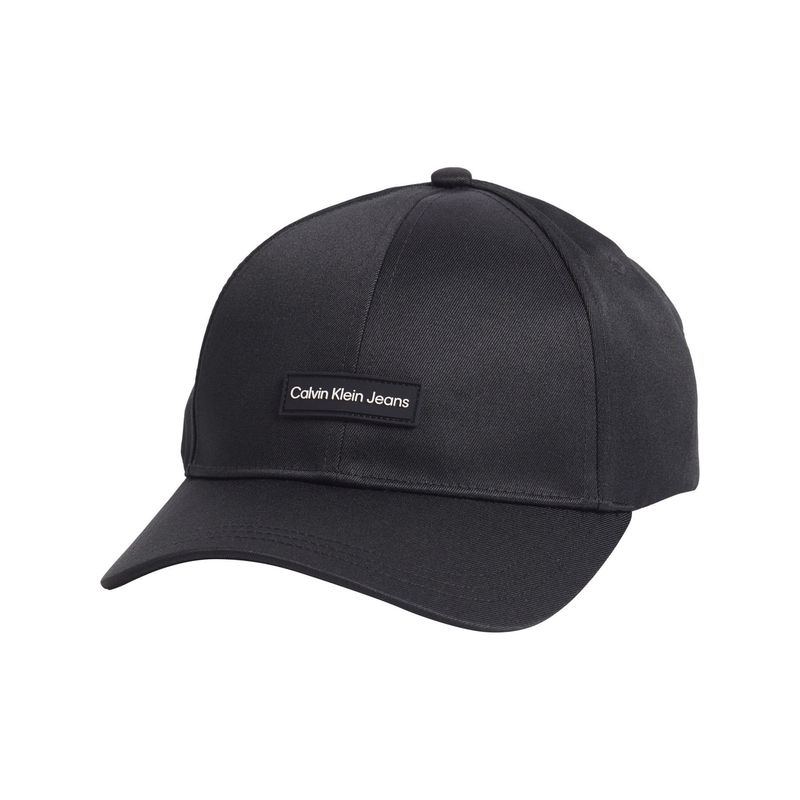CALVIN KLEIN - Gorra negra con parche de goma Calvin Klein