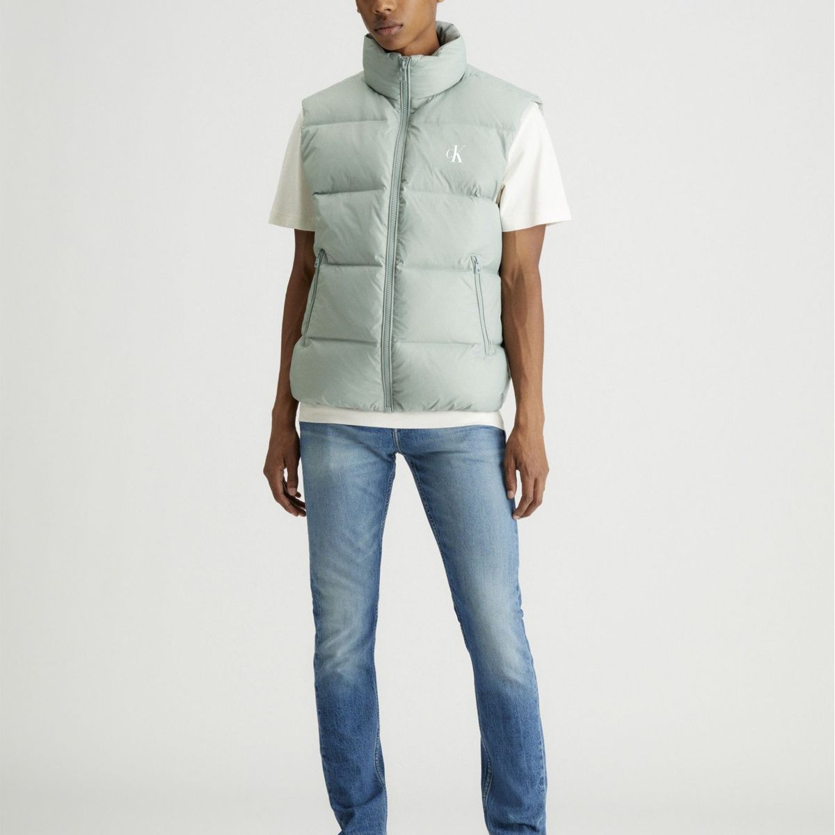 CALVIN KLEIN - Jeans azul slim desteñido Calvin Klein